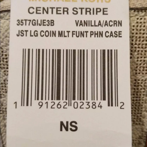 Michael kors center stripe wallet/ph case vanilla - Picture 8 of 8